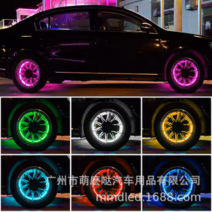 วงแหวนไฟ LED RGB สำหรับล้อรถยนต์ ขนาด 15.5 นิ้ว พร้อมระบบควบคุมด้วยเสียงผ่านแอป สำหรับรถบรรทุก ออฟโรด อัพเกรด - Product Image 5