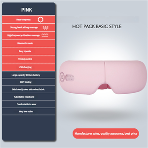 Outils de massage pour les yeux, électriques, sans fil, intelligents, chauffants, produit relaxant pour les yeux, masque de massage musical Bluetooth, masseur oculaire avec chaleur - Product Image 3