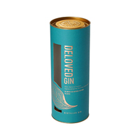 Boîte d'emballage de tube de papier cylindrique imprimée personnalisée boîte-cadeau ronde de luxe de bouteille de spiritueux de vin avec couvercle