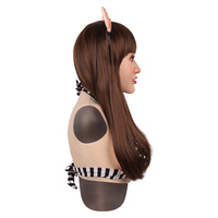 Masque en silicone masculin à féminin avec formes mammaires en silicone Masque facial réaliste en silicone pour crosscommode