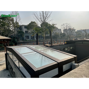 رخيصة الثمن العلبة قابل للسحب المظلات في الهواء الطلق البولي كربونات الألومنيوم سقف الفناء شرفة مخصصة غرفة الشمس - Product Image 1