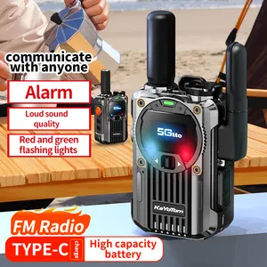 Walkie-Talkie portátil de doble propósito con tarjeta enchufable POC 4G global con función de radio FM intercomunicador para escuchar canciones primero