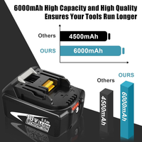 Nouvelle batterie au lithium de remplacement pour outils électriques Makita 18 volts BL1860B BL1860 BL1850 BL1850B BL1840 BL1830 18V 6.0Ah