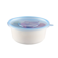 Vente en gros 35oz /1000ml Récipient alimentaire jetable allant au micro-ondes Bol en plastique PP à emporter avec couvercle pour soupe de repas