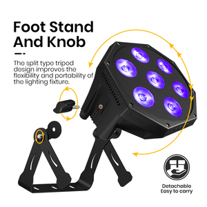 ไฟพาร์ LED SHEHDS รุ่น 7x12W RGBLAC 6in1 โหมดอัตโนมัติ สำหรับงานดีเจ พร้อมระบบควบคุมอุณหภูมิอัจฉริยะ - Product Image 5