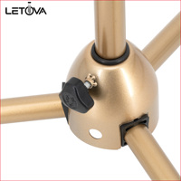 Support de microphone télescopique doré, trépied réglable pour scène, studio d'enregistrement, karaoké