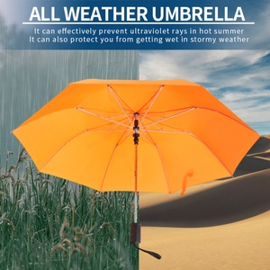 ร่มโฆษณาพับได้แบบกึ่งอัตโนมัติ โครงเหล็ก ขนาด 21/27 นิ้ว 10 ซี่ค้ำ ร่มพับ 2 ตอน ขนาด 23 นิ้ว ป้องกัน UV - Product Image 2