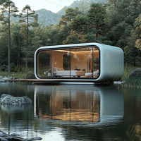 Petite maison moderne chinoise de 20 pieds modulaire apple house capsule house resort toilette apple cabane restaurant maison bâtiment pliable