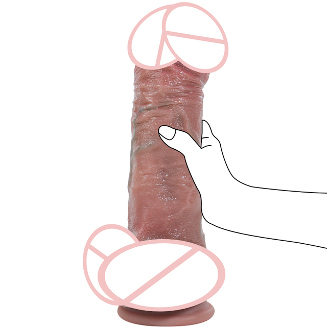 8.46 Inch Brown Realistic Liquid Silicone Dildo for Female Masturbation Large and Thick Suitable for Female Orgasm Women Sex Toy