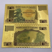 Billet de banque en or du Zimbabwe, collection de coupures de millions, milliards, trillions, vigintillions, avec numéros de série variés et designs originaux