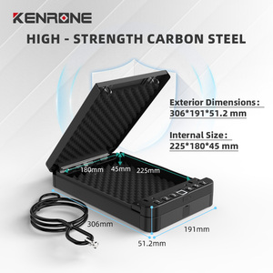 KENRONE Portable Smart <strong>Electronic</strong> Gun <strong>Safe</strong> Box Fingerprint Password Jewellery Security Biometric Small <strong>Safe</strong> Box - Product Image 3