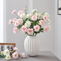 Bouquet de Zinnias Artificiels pour Décoration Murale de Mariage, Composition Florale Artificielle, Décoration d'Événements à Domicile, Vente en Gros, Affichage de Toile de Fond de Cérémonie