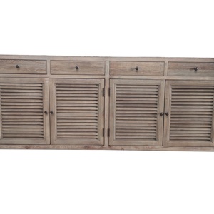 Aparador de Madera Reciclada de Estilo Rústico de Alta Calidad, Mueble Auxiliar para Pasillo, Gabinete de Madera para Sala de Estar - Product Image 4