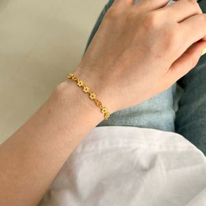 Dylam Nueva Tendencia, Cadena de Plata 925 con Eslabones, Colgante de Flor con Circonita Roja 5A, Pulseras y Brazaletes, Joyería - Product Image 2