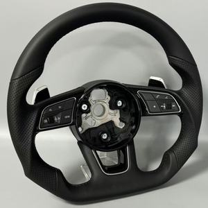 Volant de voiture en cuir lisse perforé pour <span class=keywords><strong>Audi</strong></span> A3 A4 A5 A6L A8 Q5 Q7 Q8 TT B9 au <span class=keywords><strong>prix</strong></span> de gros - Product Image 2