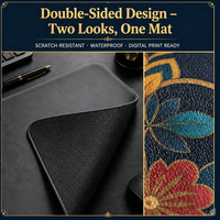 Tapis de bureau en cuir PU imperméable, tapis de bureau antidérapant, grand tapis de table pour ordinateur, logo OEM, vente en gros en Inde