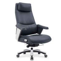 Chaises de bureau ergonomiques pivotantes de luxe traditionnelles en cuir véritable, vente chaude en usine, personnalisables