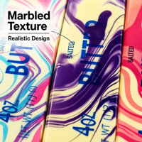 Jouet anti-stress en PU souple en forme de bâton de beurre en marbre, à remontée lente, pour enfants et adultes