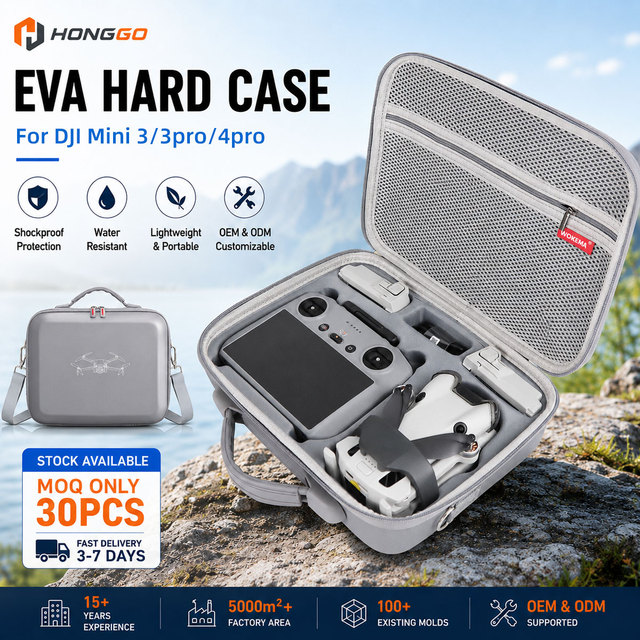 Custom EVA Hard Carrying Case for DJI Mini 3/3pro/4/5 Drone Accessories Shockproof Waterproof Travel Storage Bag Shockproof