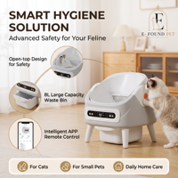 Robô de Limpeza de Caixa de Areia para Gatos Inteligente, Autolimpante, Ecológico, Durável, Lavável, Sem Ferramentas, com Bin de 5L e Controle por APP