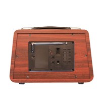 Retro Holzbox Tragbares Radio mit FM AM SW Bändern BT MP3-Wiedergabe und USB TF-Kartensteckplatz für Heim- und Außeneinsatz