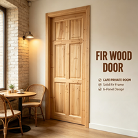 Plain Solid Fir Solid Wood Interior Door Natural Timber Door for Independent House Interior Works