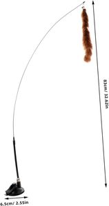 อุปกรณ์เสริมไม้ล่อแมว ขนนกธรรมชาติ ทนต่อการกัด ไม้ล่อแมว ของเล่นแมว - Product Image 2