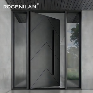 Nuevo Diseño Personalizado <span class=keywords><strong>de</strong></span> <span class=keywords><strong>Puertas</strong></span> <span class=keywords><strong>de</strong></span> Entrada <span class=keywords><strong>Principal</strong></span> <span class=keywords><strong>de</strong></span> <span class=keywords><strong>Aluminio</strong></span>, Puerta Pivotante <span class=keywords><strong>de</strong></span> Seguridad Antirrobo para Exterior <span class=keywords><strong>de</strong></span> Casa - Product Image 5