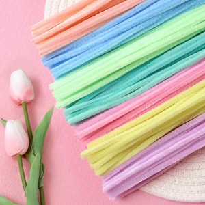 Nhà Sản Xuất Chenille Thân Cây Chất Tẩy Rửa Đường Ống Bán Buôn 3Mm 8Mm 10Mm Chenille Dây Ống Chất Tẩy Rửa Thủ Công Dày Mờ Dây Cho Hàng Thủ Công - Product Image 1