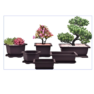 Vaso Quadrato in PP Multi-Misura per <span class=keywords><strong>Bonsai</strong></span> e Piante Grasse, Ecologico e Leggero, per Esterni/Interni con Foro di Drenaggio - Product Image 3