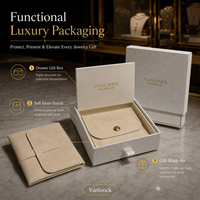 Ensemble d'emballages de luxe pour bijoux, boîtes cadeaux haut de gamme personnalisées avec logo et pochettes, boîte de rangement pour bagues, colliers, boucles d'oreilles, bracelets