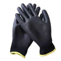 Shuoya moins cher ansell antistatique ordinateur gant en polyuréthane gants enduits de doigts gant enduit de polyuréthane