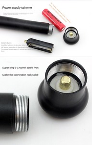 Venta caliente al aire libre multifuncional defensivo béisbol Lobo dentado murciélago aleación de aluminio Led antorchas luces linternas tácticas - Product Image 5