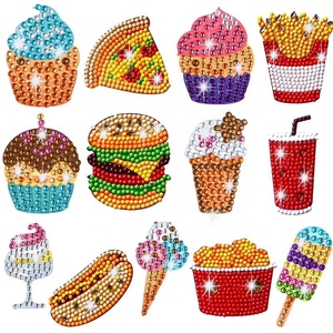 Autocollants de peinture diamant DIY, série animaux de dessin animé, famille de dinosaures, porte-clés, cadeaux 5D pour enfants, kit d'art à peindre, artisanat - Product Image 5