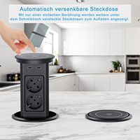 Prise de levage intelligente motorisée étanche à l'eau Prise de charge sans fil en alliage d'aluminium USB pour maison intelligente