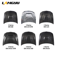 Capot avant en fibre de carbone LANGyu pour BMW, série complète, couvre-moteur E46 E90 E92 E93 F30 F90 G05 G20 M3 M5