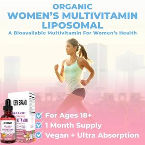 OEM şekersiz Vegan kadın vitaminleri takviyesi organik bayan Multivitamin sıvı ruh hali dengesi bağışıklık desteği için düşer - Product Image 3