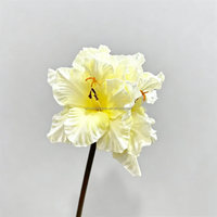 L-478 Premium Künstliche Gloriosa-Rüschenblume mit Echtem Gefühl, Einzelner Stiel, Künstliche Orange Blume für Hochzeit, Event und Heimdekoration