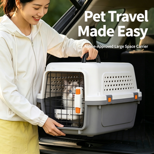Pet Airline Carrier Box - Portable Car Travel <b>Crate</b> for Cats & Small Dogs - Product Image 5
