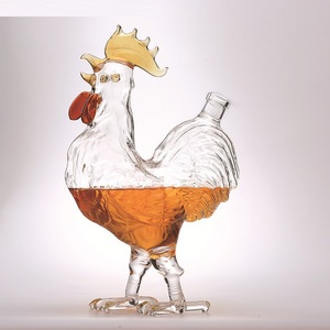 Decantador de Vidrio Personalizado de 500/1000 ml con Diseño de Gallo del Zodiaco, Decantador de Vidrio de Borosilicato Alto, Grueso y Hueco - Product Image 3