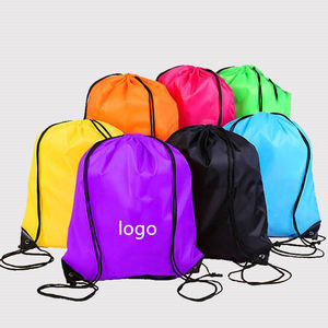 Best Quality <b>Lightweight</b> Polyester Drawstring <b>Backpack</b> with Strong Cords for School Fitness and Outdoor Activities For Sale - Product Image 1