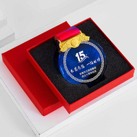 Médaille de sport en cristal MVP Champion Winner Finalist, personnalisable, gravée au laser, or, argent, bronze, avec finition UV, en stock