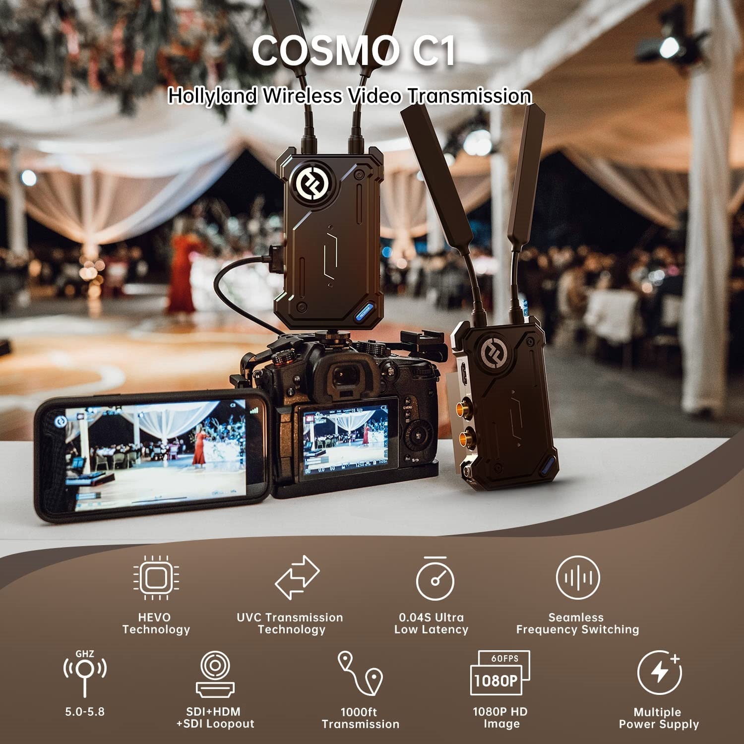 Hollyland COSMO C1 - Low Latency Wireless Video Transmission
