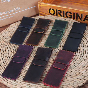 Funda de cuero de lujo para bolígrafo, Funda de cuero genuino para escritorio, regalo de negocios, venta al por mayor - Product Image 3