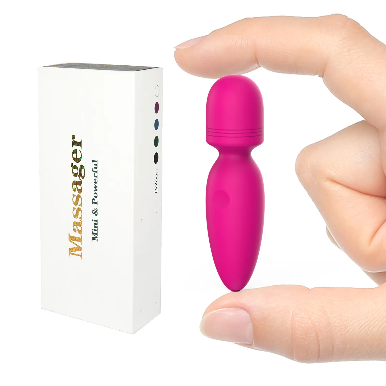 Vibrator Pelor Mini portabel 10 getaran, stimulasi Vagina wanita produk seks pemijat tongkat AV wanita