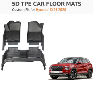 พรมปูพื้นรถยนต์ TPE สำหรับ Hyundai IX25 LHD ปี 2020 แบบสั่งทำพิเศษ ป้องกันทุกสภาพอากาศ กันน้ำ ทนทาน คุณภาพระดับ OEM - Product Image 1