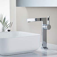 Nouveau design Robinet de lavabo thermostatique en laiton à poignée unique, à poser sur le comptoir, monotrou, moderne, avec cartouche céramique