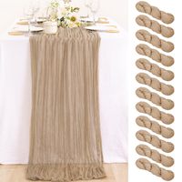 Nappe de table en coton plissé personnalisée style torsadé, décoration rustique professionnelle pour mariages et repas à domicile aux États-Unis