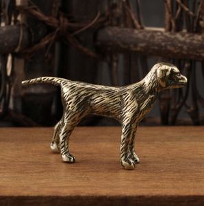 Statua dello zodiaco cane animale antico vecchio in ottone ornamenti per cuccioli in ottone pezzi di mano collezione. - Product Image 5
