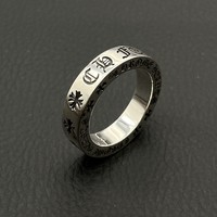 Kluo Xin Bague Unisexe en Cuivre Blanc, Design Croix Punk, Bijou de Couple Audacieux et Intemporel, Esthétique Tendance Instagram